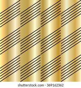 Gold and black stripes, diagonal geometric gold pattern background. Vector file with layers. For Art, web, print, wallpaper, greeting card, fabric, texture and more graphic design.
