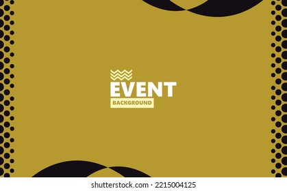 Gold and black theme abstract background with halftones decoration. Suitable for event, art performance, meeting, exhibition, seminar, and conference.
