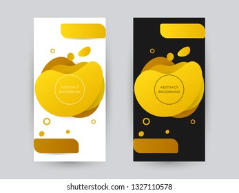 Gold black white elegant simple splash liquid abstract background template. Can use for banner, flyer, cover. card, backdrop, presentation.