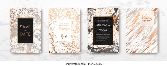 Gold, black, white marble template, artistic covers design, colorful texture, realistic cube, backgrounds. Trendy pattern, graphic poster, geometric brochure, cards. Vector illustration.