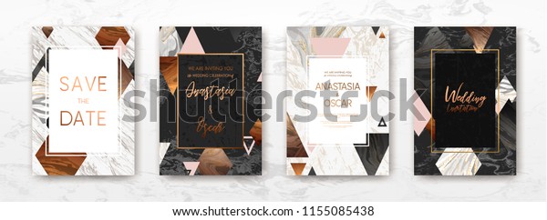 Gold Black White Marble Template Artistic Covers Design Colorful 
