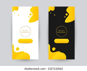 Gold black white simple elegant splash liquid abstract background template. Can use for banner, flyer, cover. card, backdrop, presentation.