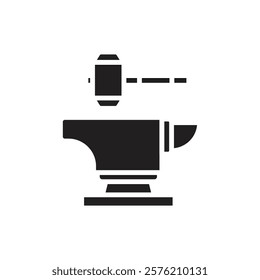 Gold Blacksmith Filled Icon Vector Illustration