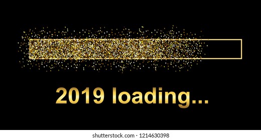 Gold Blaster Load Bar 2019. Expectation of the holiday – stock vector