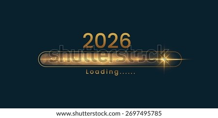 Gold Blaster Loading Bar 2026. Concept for expectation of the holiday