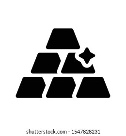 gold block glyph flat icon

