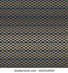 gold with blue geometric background with rhombus nodes abstract geometric-pattern background, Seamless vector pattern. Vector texture