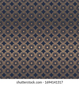 gold with blue geometric luxury pattern, Art pattern seamless background, stylish vintage retro pattern ideal for greeting card banner or wallpaper and wall design.