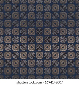 gold with blue geometric luxury pattern, Art pattern seamless background, stylish vintage retro pattern ideal for greeting card banner or wallpaper and wall design.