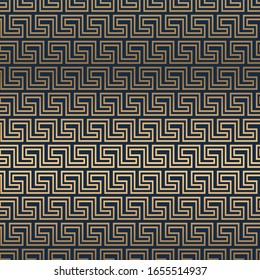 gold with blue geometric shape mosaic background, Seamless vector pattern. Vector texture