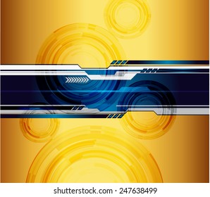 gold blue Light Abstract Technology background for computer graphic website internet.