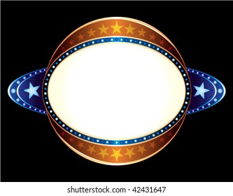 Oro y neón azul en forma de esfera