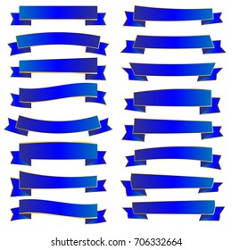 Gold and blue ribbon