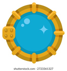 Un objeto redondo dorado y azul con un centro azul