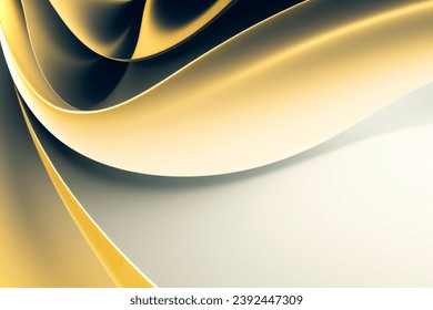 Fondo de Ola Azul Dorada, Fondo geométrico abstracto con formas líquidas. Ilustración vectorial.