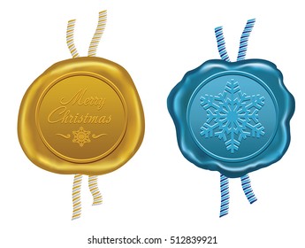  Gold And Blue Wax Seal 
