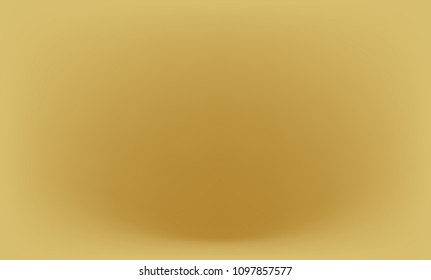 Gold blurred gradient style background. Abstract luxury smooth vector illustration wallpaper, soft business graphic design