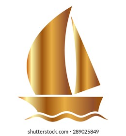 Gold Boat icon 