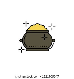 Gold, boiler icon. Element of color St Patricks day icon. Premium quality graphic design icon. Signs and symbols collection icon for websites, web design, mobile app