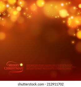 Gold bokeh abstract background. Vector illustration.