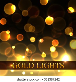 Gold bokeh background