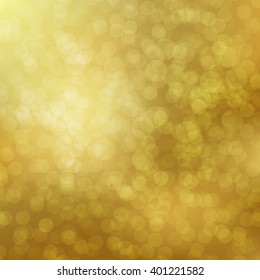 Gold Bokeh background with defocused lights. Vector illustration EPS10. Design for your cards, brochures, cover, flyers, banners, posters etc.