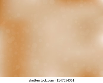 Gold bokeh background. Light abstract backdrop with transparent circles, rounds, dots. Vector illustration.
