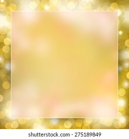 Gold bokeh background, vector illustration