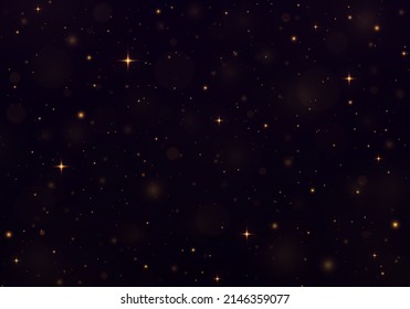 Gold bokeh blurred light. Abstract background with bokeh effect. Magic concept.