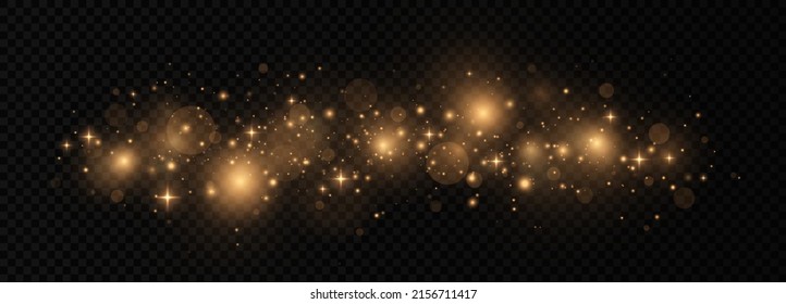 Gold bokeh blurred light. Abstract background with bokeh effect. Magic concept.