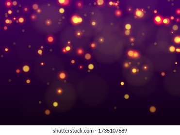 Bokeh de oro, fondo superpuesto de luz. Efecto espumoso con partículas. Polvo superpuesto mágico. Textura de desenfoque brillante.
