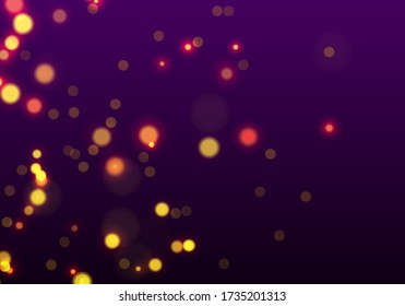 Gold bokeh, light overlay background. Sparkle effect with particles. Magic overlay dust. Glitter blur texture.