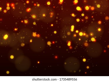 Bokeh de oro, fondo superpuesto de luz. Efecto espumoso con partículas. Polvo superpuesto mágico. Textura de desenfoque brillante.