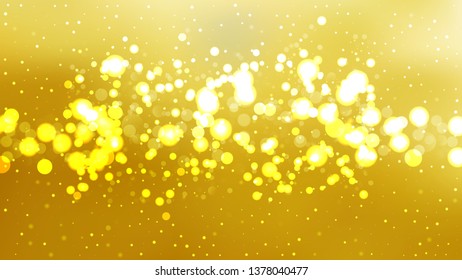 Gold Bokeh Lights Background Design