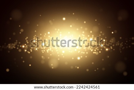 Gold bokeh soft light abstract background, Vector eps 10 illustration bokeh particles, Background decoration