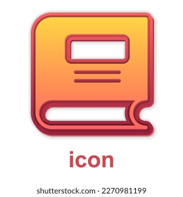 Gold Book icon isolated on white background. Vector