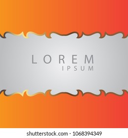 gold border banner title label template background vector