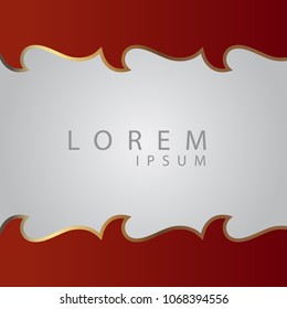 gold border banner title label template background vector