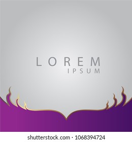 gold border banner title label template background vector