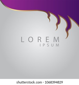 gold border banner title label template background vector