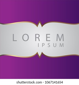 gold border banner title template background vector