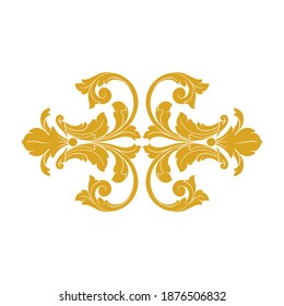 Gold Border and Frame mit barocken Stil. Zierelemente für Ihr Design. Schwarz-Weiß-Farbe. Blumengravur für Postkarten oder Einladungen für soziale Medien.