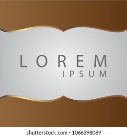gold border label  banner background vector