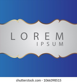 gold border label  banner background vector