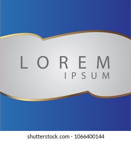 gold border label  banner background vector