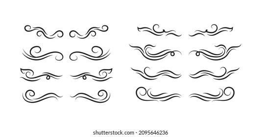 Gold Borders Elements Set Collection, ornament Vector