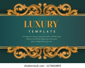 Gold borders text frames, Vintage Ornate Frame for invitations and greeting cards, Elegant vector.