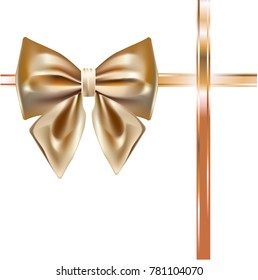 
Gold bow. Celebration