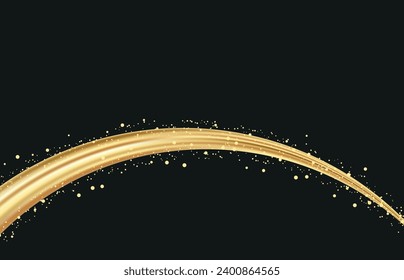 Gold bow with decorative dots