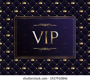 Diseño de caja de oro. Corona de oro. Patrones de diseño. Colocar el texto. Para logo, embalaje, diseño de lujo. Para perfume, jabón, vino, loción, chocolate. Oro de fondo azul. Ilustración del vector